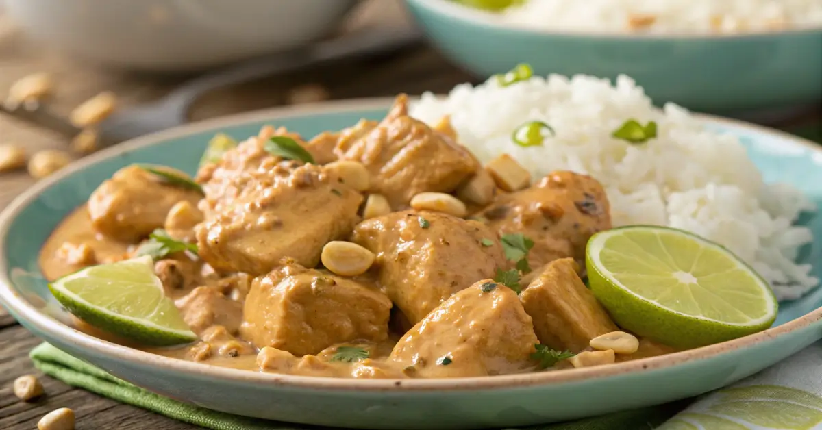 chicken with coconut lime peanut sauce chicken with coconut lime peanut sauce