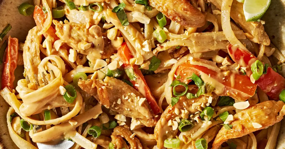 The Noodle Dish That Will Make You Excited to Cook on a Weeknight 3 peanut lime chicken with noodles