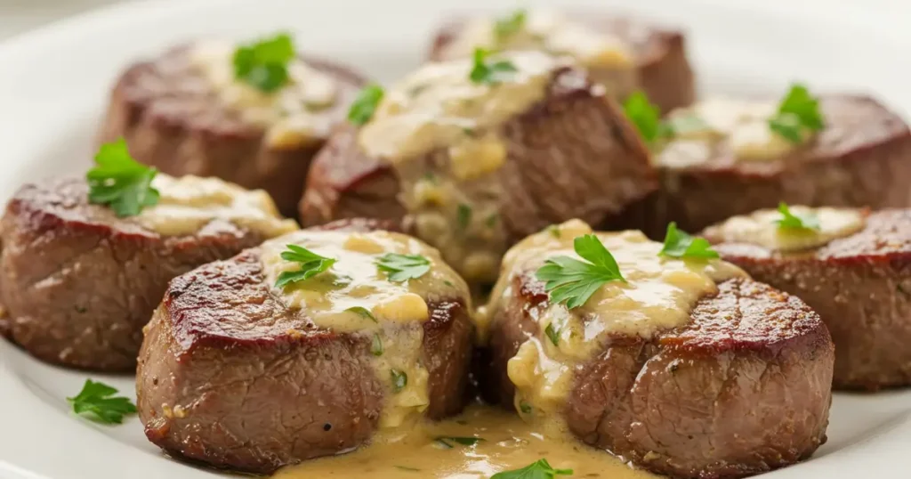 5-Star Garlic Butter Steak Bites with Decadent Parmesan Cream Sauce 3 Garlic Butter Steak Bites
