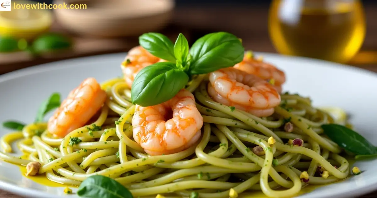 pasta with Shrimp and Pistachio Pesto recipe Best pasta with Shrimp and Pistachio Pesto recipe